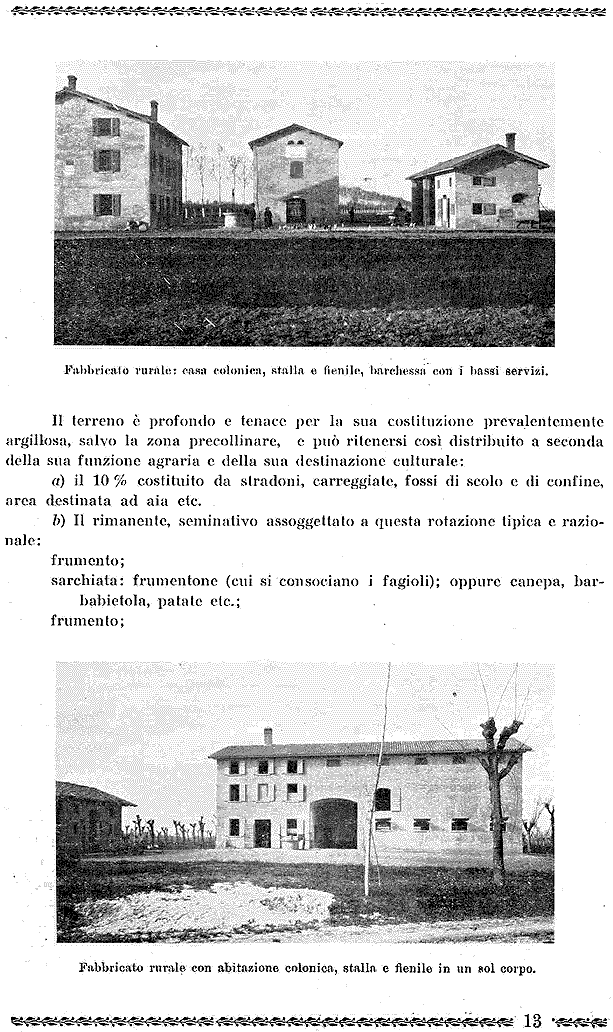 Stralci da una monografia edita nel 1927 dalla Confederazione degli Agricoltori di Modena