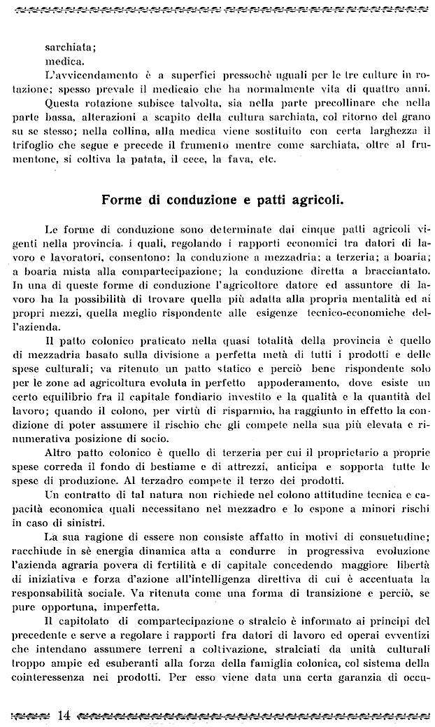 Stralci da una monografia edita nel 1927 dalla Confederazione degli Agricoltori di Modena